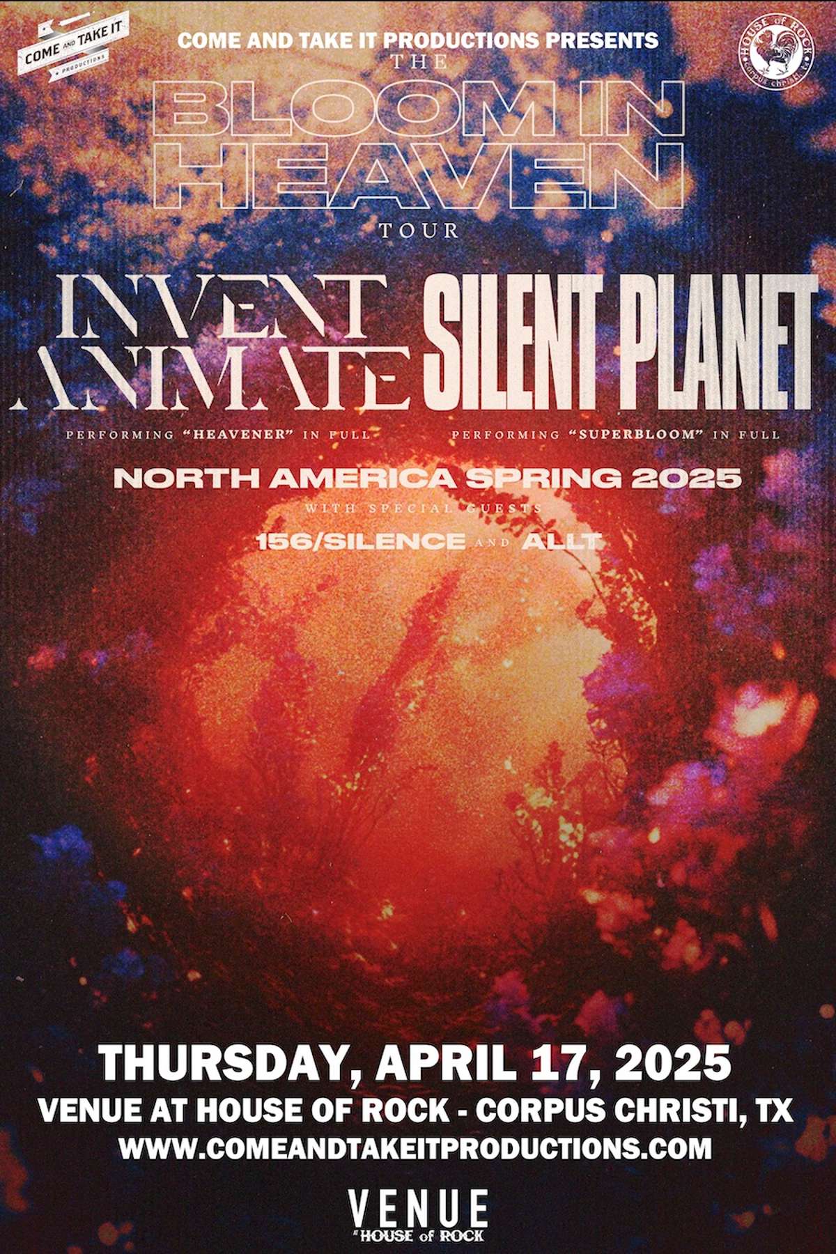 INVENT ANIMATE & SILENT PLANET: The Bloom In Heaven Tour – Corpus Christi