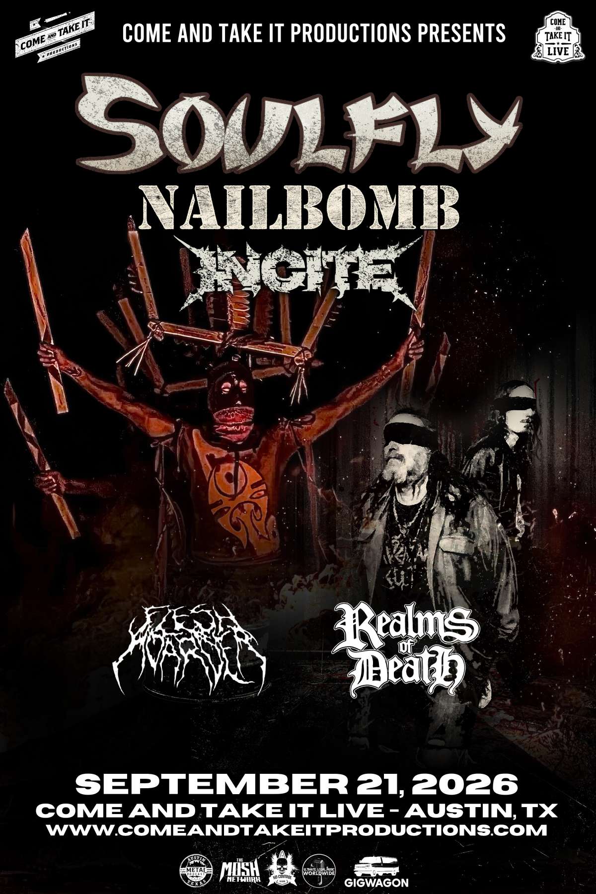 SOULFLY Featuring NAILBOMB and INCITE