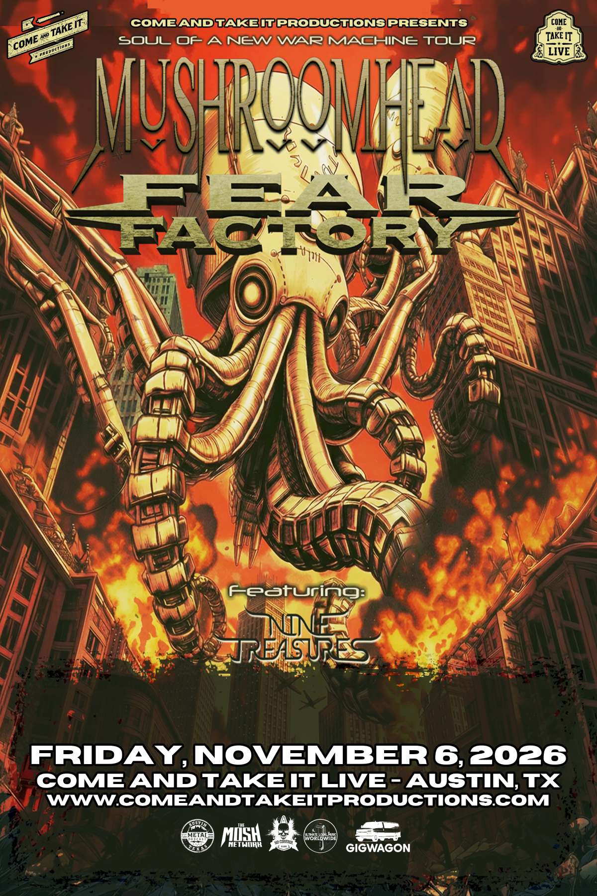 MUSHROOMHEAD and FEAR FACTORY Co-Headline ‘Soul of a New Machine Tour’
