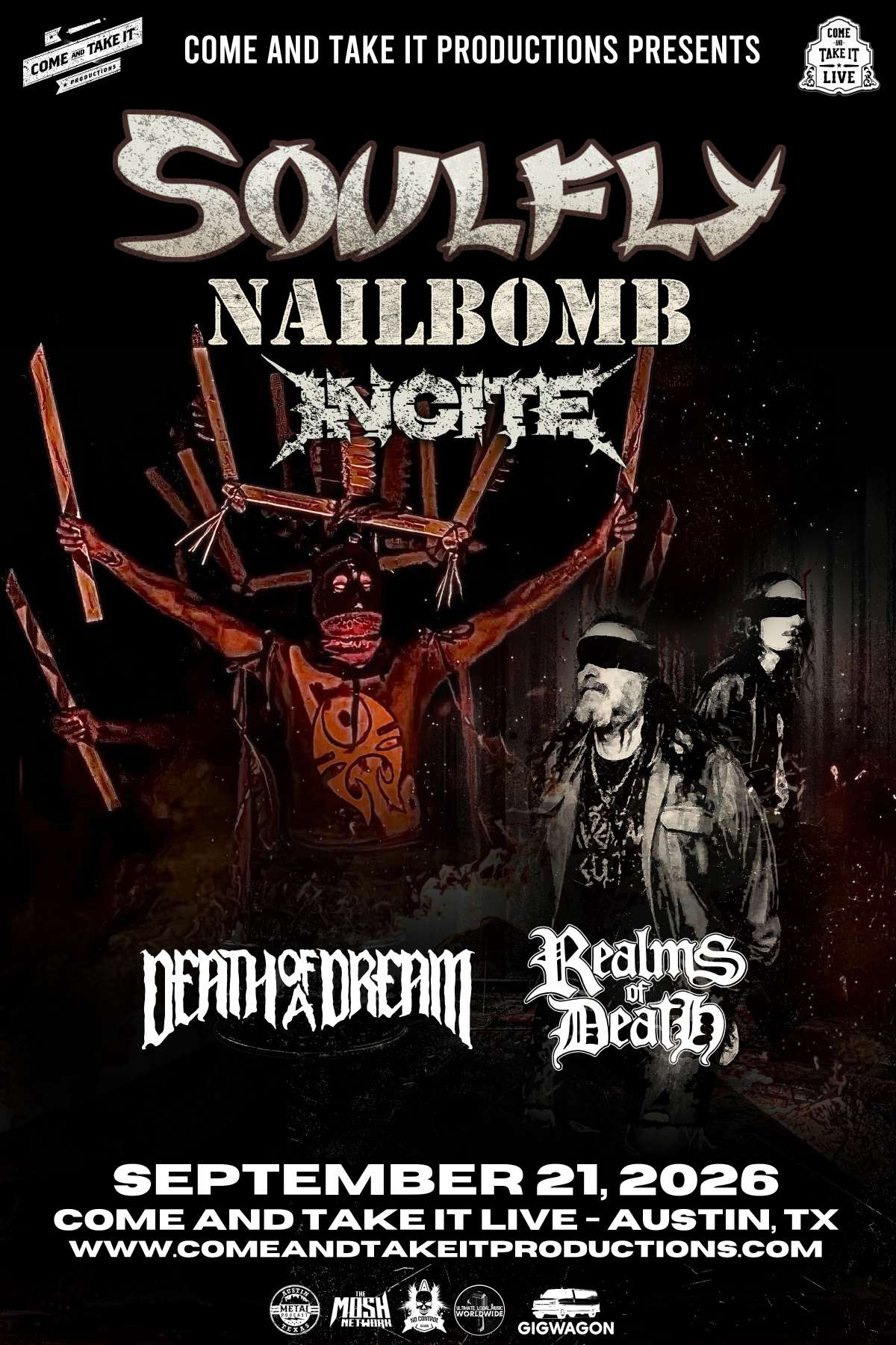 SOULFLY Featuring NAILBOMB and INCITE