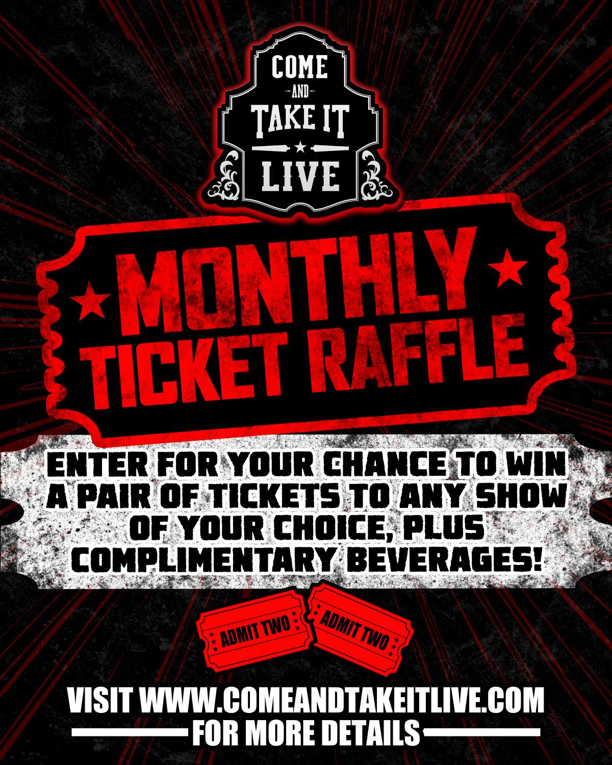 MONTHLY TICKET RAFFLE: November 2026